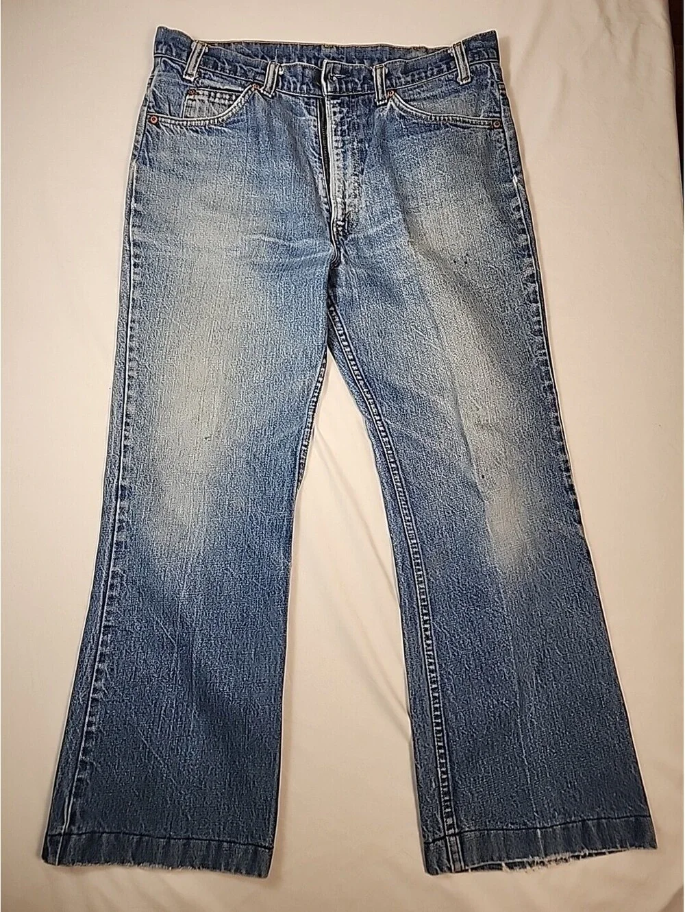 Vintage 70s Levi's 646 36 x 31 Orange Tab Bootcut Jeans